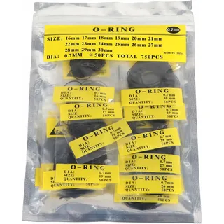 O Ring,Gummi O Ring,950Stück Satz 0.5/0.6/0.7mm 12mm30mm Universal Gummi O Ring Uhr zurück Abdeckung Dichtung,(0.7mm)