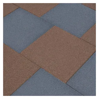 vidaXL Fallschutzmatten 6 Stk. Gummi 50x50x3 cm Grau