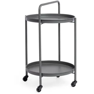 BIZZOTTO Gartenservierwagen Austin aus Metall, Anthrazit