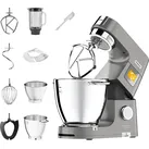 KENWOOD Titanium Chef Patissier XL KWL90.124SI mit Innenbeleuchtung, Waage, Wärmefunktion und viel Zubehör Küchenmaschine Silber (Rührschüsselkapazität: 7 l, 1400 Watt)