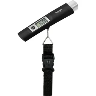 VOLTCRAFT VC-KS50 Kofferwaage VC-KS50 Wägebereich (max.) 50 kg Ablesbarkeit 10 g dynamobetrieben Schwarz, Lichtgrau