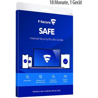 F-Secure SAFE Internet Security, 1 Gerät, 12 Monate + 6 Monate gratis
