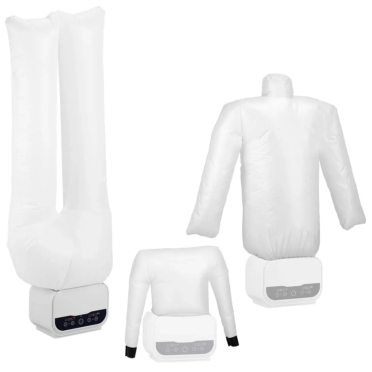 Digitale 3in1-Bügelpuppe mit Hosen- & Schuhaufsatz, Timer, 1.200 Watt