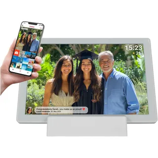 Denver PFF-1070W Digitaler Bilderrahmen mit IPS Wi-Fi 16GB mobil