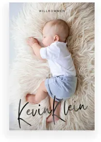 Geburtskarte: Babyglück mit Foto
