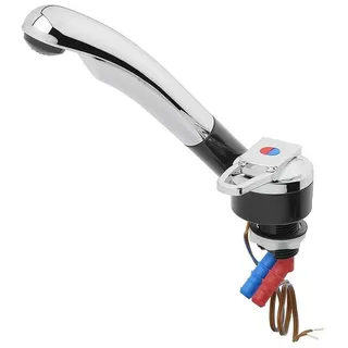 Moritz Elektrischer Wasserhahn Camper Wasserhahn 12 V Einhandmischer schwarz Chrom