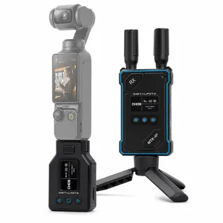 DF DIGITALFOTO WTX-4P Wireless HDMI Transmitter & Receiver für DJI Osmo Pocket 3, 500m Reichweite, 0,05s niedrige Latenz, 1080P60 UVC & HDMI Ausgang, 1TX bis 5RX Video Funkübertragung mit Mini Stati