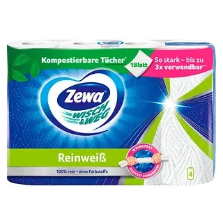 Küchenrolle Wisch & Weg Reinweiß 2-lagig 4 St.