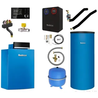 Buderus Logaplus Paket K61 Gas-Brennwertgerät GB212-22- IP, Erdgas-H, WW-Speicher Logalux SU160, Bedieneinheit RC310, HSM25 7739610444