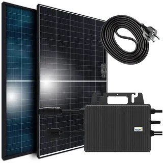 Black Frame BIFACIAL 1144/800W Solaranlage mit 800W TSUN Micro Wechselrichter 2 x 440 W