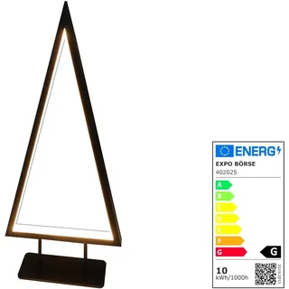 expo-bˆrse LED Weihnachtsbaum Metall 47 cm im Edel-Design 120 LEDs schwarz