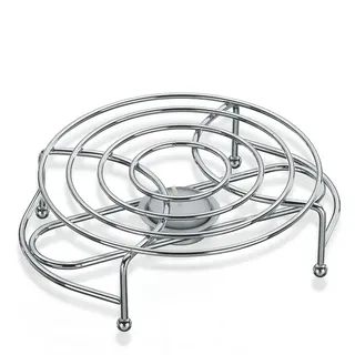 Stövchen Globul Metall silber glänzend 21,0x6,0cm 18,0cmØ
