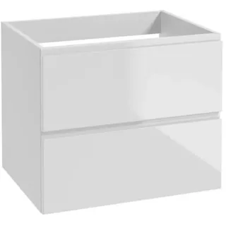 .Deftrans waschbeckenunterschrank hängend mit schubladen weiß 60 x 50 x 46 cm, waschtischunterschrank, badunterschrank waschbecken wandschrank ohne waschtischplatte