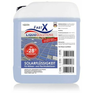 5 Liter Fast-X Solarflüssigkeit Konzentrat bis -28°C Frostschutz, Solarfluid