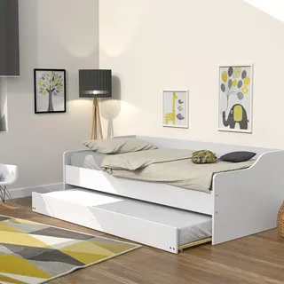 le quai des affaires Ausziehbett 90 x 200 cm weiß