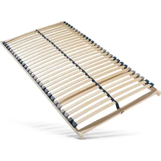 Lattenrost 90x200, 28 Latten, 7 Zonen Lattenrost mit stabilem Buchenholzrahmen, belastbar bis 150kg, Hergestellt in Deutschland, Selbstmontage