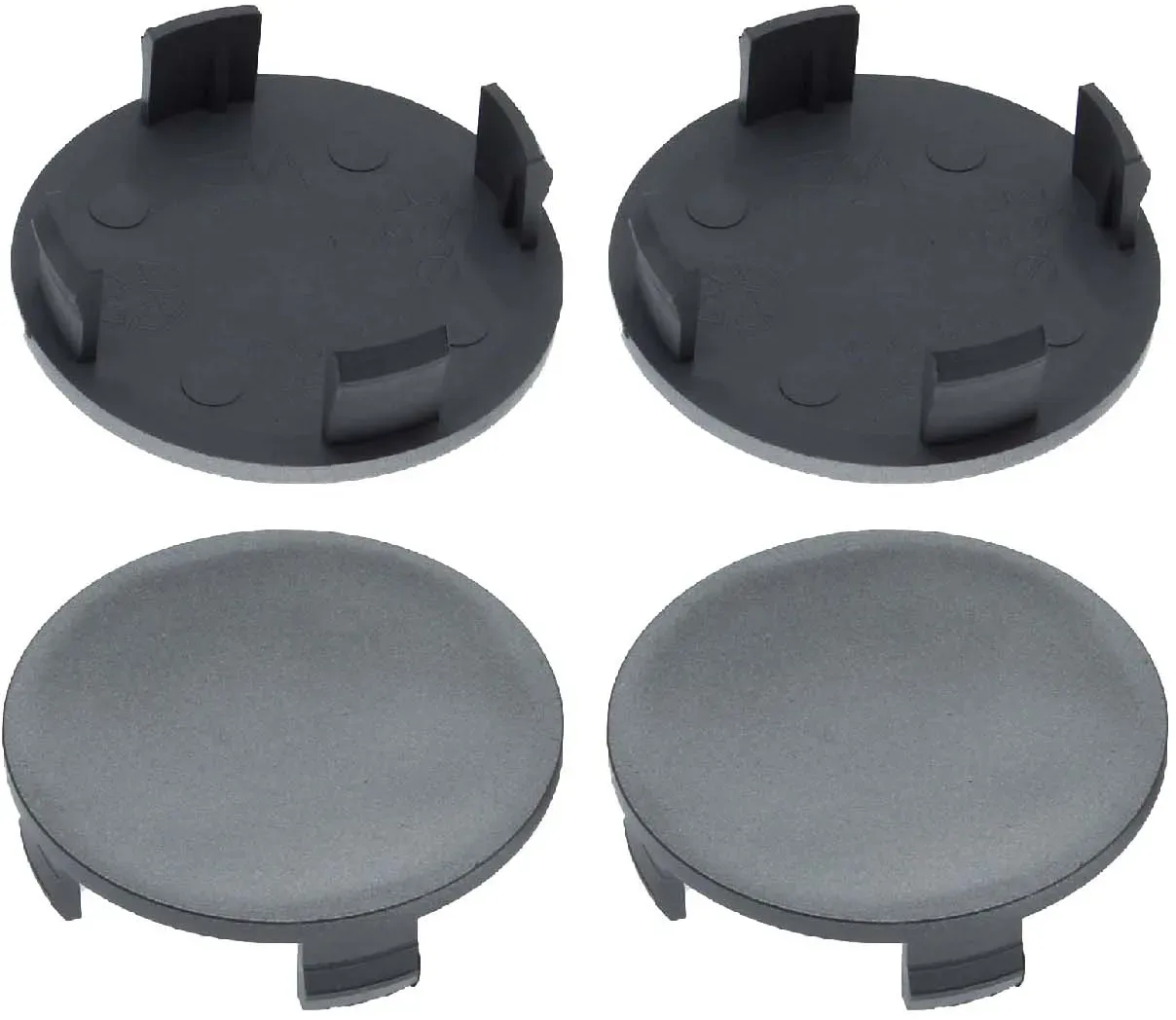 4 Nabenkappen Ø 63,0 mm - 57,5 mm / rund flach / Klebefläche