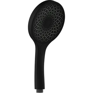 Schütte Handbrause CAPRI, Duschkopf mit Samtstrahltechnologie, Duschbrause mit 3 Strahlarten, Regendusche Schwarz matt
