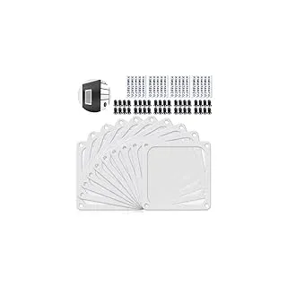 YIMATEECO Lüfterabdeckungen 120mm PC Staubfilter mit Magnetrahmen, Nylon 80 Maschen Ultrafein Mesh Filter Staubdicht für Computer-Kühlerlüfter, PC-Kühler Lüftergitter (NYLON, 120*120mm, 10Stü, Weiß)