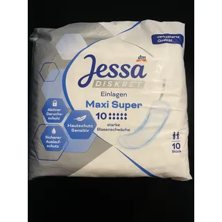Jessa Diskret Einlagen Inkontinenz Maxi Super, 10 St