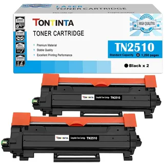 TN2510 TN-2510 Kompatible Tonerkartuschen 2 Schwarz Standardkapazität für Brother Drucker HL-L2400DW L2400DWE L2445DW L2447DW DCP-L2620DW L2627DW L2627DWXL L2660DW MFC-L2800DW L2827DW L2835DW L2860DW