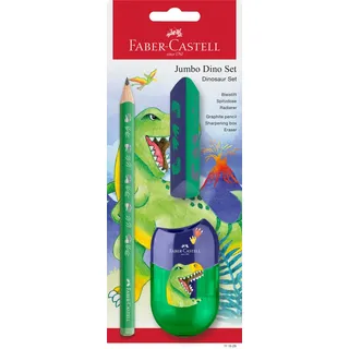 Faber-Castell 111529 - Schreibset Jumbo 3tlg. Dino grün 4005401115298 Faber-Castell