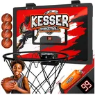 KESSER® Mini-Basketballkorb fürs Zimmer & Büro   Tür-Basketballkorb Indoor & Outdoor   Basketball-Board für Kinder-Zimmer & Wandmontage   Basketballbrett inkl. Ballnetz Pumpe & Ball