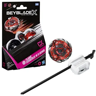 Hasbro Beyblade X Flame Cerberus W 5-80WB CX Starter Pack Set, Takara Tomy Kreisel (Ausdauer-Typ) und Starter, Kampfkreisel Spiel, Spielzeug, ab 8 Jahren