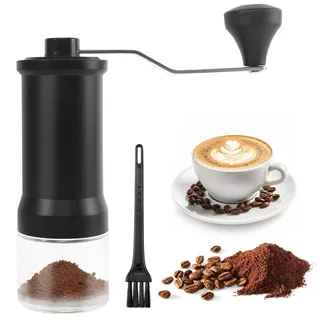 Manuelle Kaffeemühle Handkaffeemühle Coffee Grinder mit Keramikmahlwerk Kaffeemühle Manuell Kaffeemühle Hand Verstellbarer Mahlgrad von grob bis fein