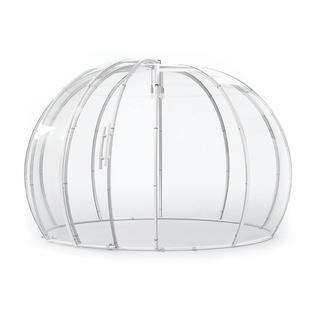 astreea Igloo Plus Gastro Terrassen Pavillon Model L 3,72x3,72x2,50m, wasserdicht, transparent, mit Beleuchtungssystem