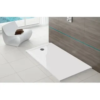 Hoesch Mineralguss-Duschwanne Muna S 150x100x3cm, weiß matt, ohne Antirutsch