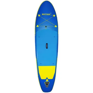 Wattsup F10 SUP Board Stand Up Paddle aufblasbar 10' - Blau, Gelb, Kunststoff, 81x15x305 cm, Freizeit, Pools und Wasserspaß, Paddle