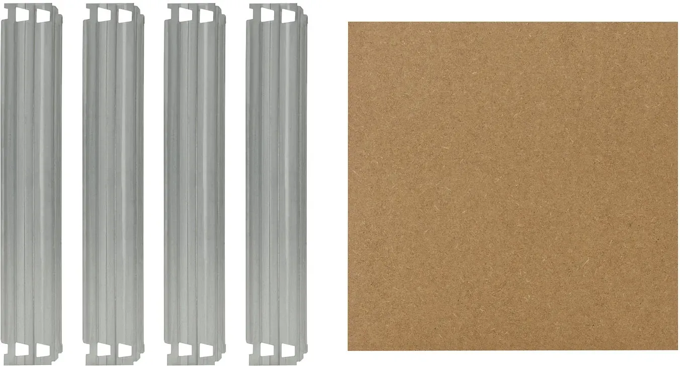 shelfplaza PRO 30x30 cm Fachboden-Set in verzinkt für PRO Schwerlastregale
