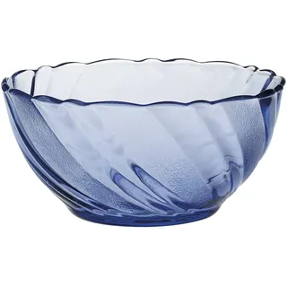 Duralex 2001BF06C1111 Beau Rivage Dessertschale, 12cm, 370ml, Glas, blau, 1 Stück