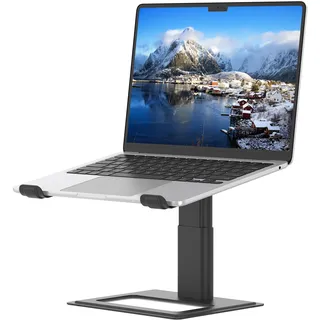 SOUNDANCE Laptop-Ständer für Schreibtisch, verstellbar, ergonomischer Laptop-Ständer für den Schreibtisch, kompatibel mit10 bis 17,3 Zoll (25,4-43,9 cm) Notebook-Computern, Schwarz