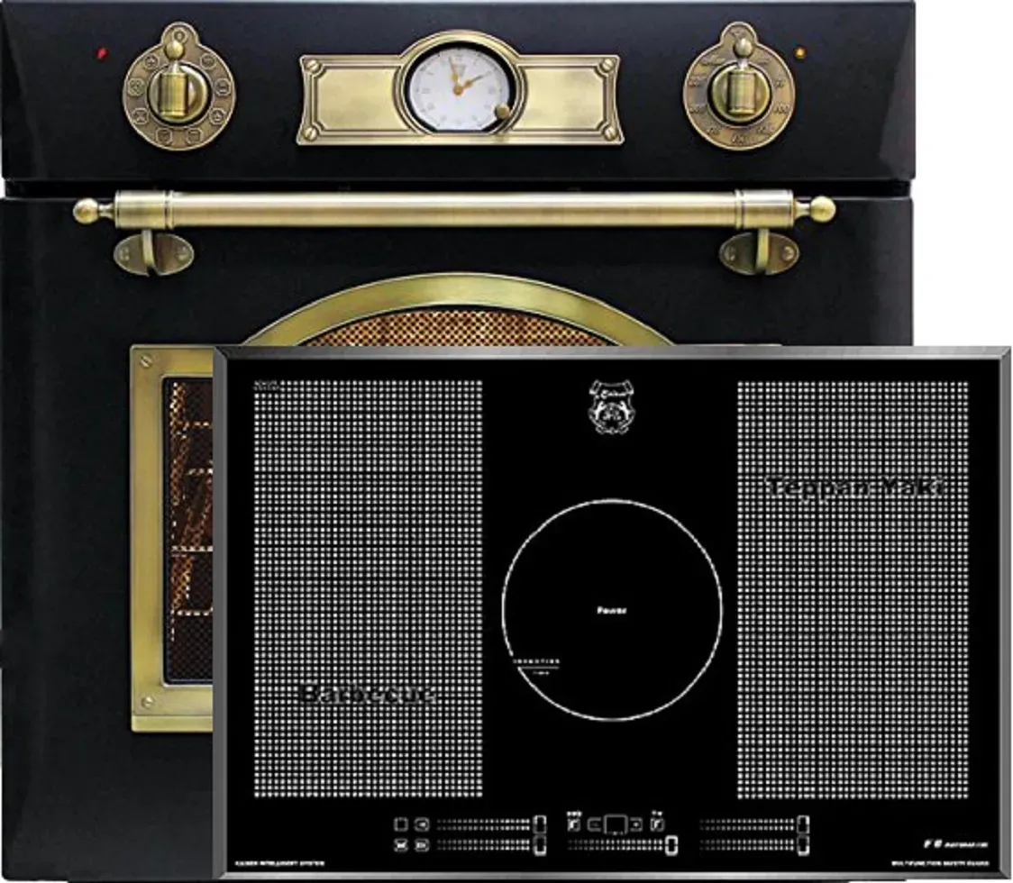 Kaiser Herd-set Retro Elektro Backofen EH 6355 EM + KCT 777 FI La Perle  Induktions Kochfeld 77cm