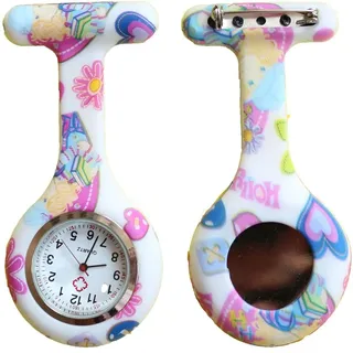Nurse Watch Schwesternuhr Silikon Krankenschwesternuhr Pulsuhr Kitteluhr Pflege Muster #4