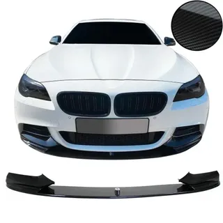 Frontspoiler Ansatz Lippe Stossstange Sport Performance carbon look einteilig für F10 , F11 mit ABE passend für BMW F10 F11, 2010-2017
