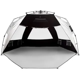 Deryan Up To Go Pop Up Strandzelt - Anti-UV 50+ - Silber taupebeige|silber 2 PERSONEN