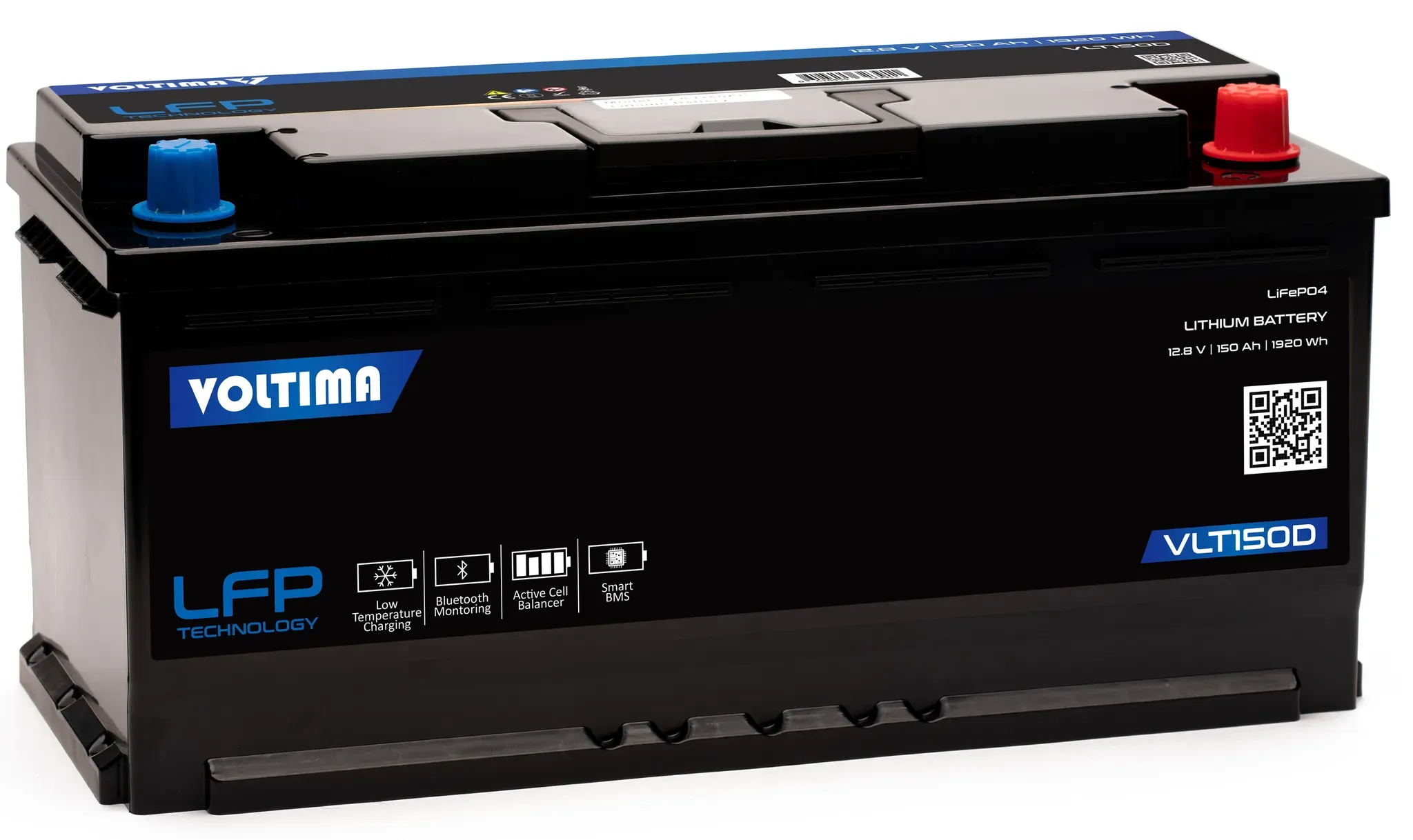Voltima VLT150D LiFePO4 12V Lithium Versorgungsbatterie 150Ah DIN (Umsatzsteuerb...