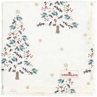 GREENGATE Lucie Xmas Stoffserviette mit Spitze White 40x40cm