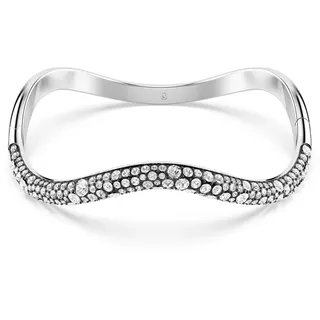 Swarovski Sublima Armreif, Weißes, Rhodiniertes Armband mit Strahlenden Kristallen im Rundschliff