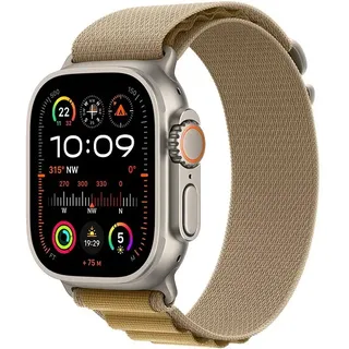 GPS + Cellular 49 mm Titangehäuse natur, Alpine Loop mandel L