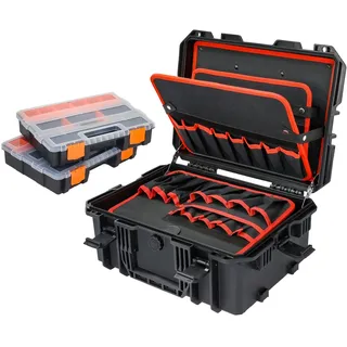 HMF Outdoor Werkzeugkoffer leer 46,5 x 36 x 20,5 cm schwarz