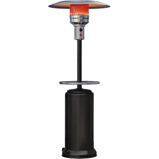 GGM Moebel Gasheizstrahler | | Schwarz | 12kW | + Tisch | Heizpilz, Terrassenheizstrahler, Terrassenheizer, Heizstrahler Gas