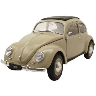 Welly Modellauto VW Käfer Brezelkäfer 1950 creme, Maßstab 1:18