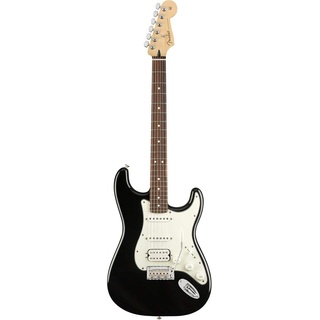 Fender Player Stratocaster HSS E-Gitarre, mit 2 Jahren Garantie, schwarz, Pau Ferro Griffbrett