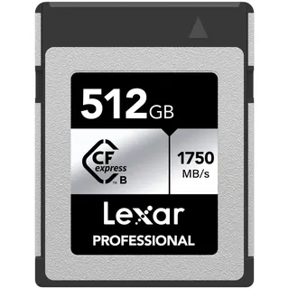 Lexar Professional 512GB CFexpress Karte, Typ B CFe Karte, bis zu 1750MB/s Lesegeschwindigkeit, mit PCIe Gen3x2, kompatibel mit DSLR, rückwärts mit XQD Kamera
