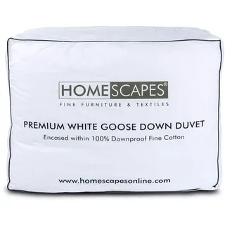Homescapes Warme Daunendecke 135x200 cm, Daunen Steppdecke Winterdecke mit 300 GSM Füllung, feinste Gänse-Daunen & Federn, Wärmeklasse 4, Oeko-TEX Standard 100