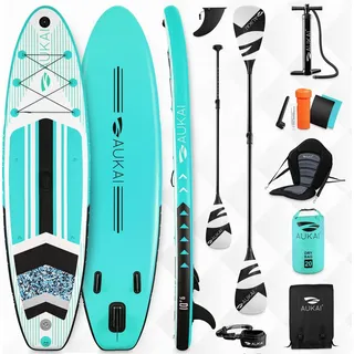 Aukai Stand Up Paddle Board "AUKAI Pro" mit Kajak-Sitz türkis